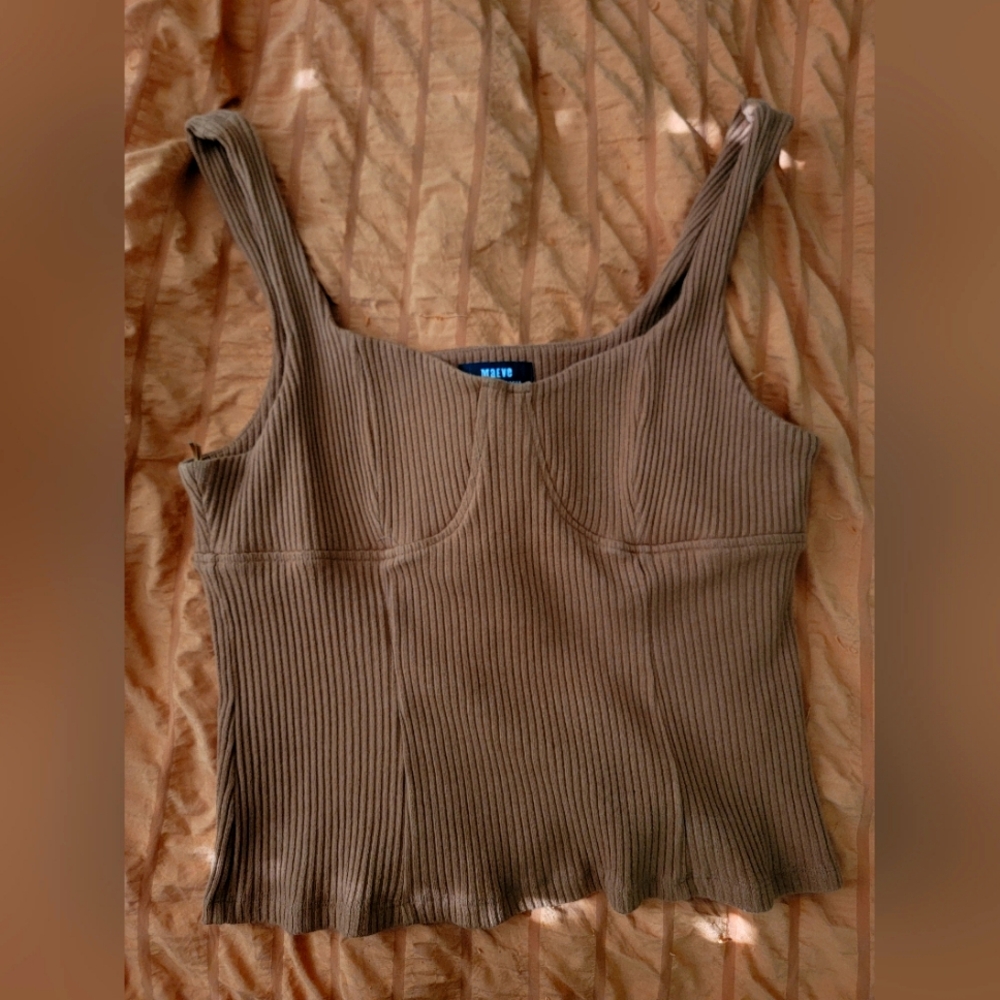 Anthropologie -Maeve Ribbed Corset Knitted Tank - Large